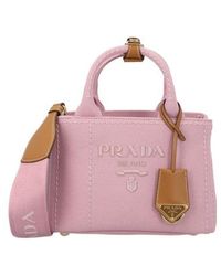 Prada - Mini Double Handle Shoulder Bag - Lyst