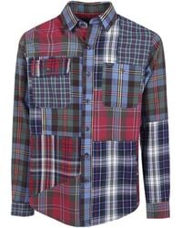Polo Ralph Lauren - Acne Studios Classic Fit Patchwork Plaid Oxford Shirt - Lyst