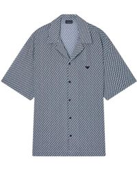 Emporio Armani - Buttoned Patterned Beachwear Shirt - Lyst