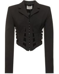Dion Lee - Wool Blend Corset Cut Out Blazer - Lyst