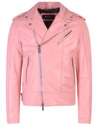DSquared² - Leather Biker Jacket - Lyst
