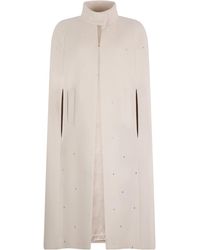 Peserico - Embellished Straight Hem Cape - Lyst