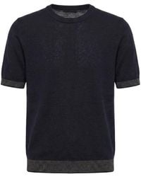 Peserico - Short-Sleeved Crewneck Knitted Jumper - Lyst