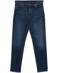 ZEGNA - Logo Patch Straight-Leg Jeans - Lyst