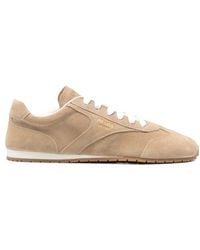 Prada - Round-Toe Lace-Up Sneakers - Lyst