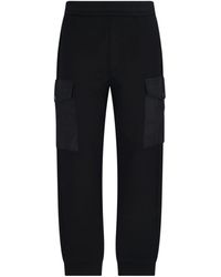 Prada - Cotton Fleece Joggers With Re-Nylon Details - Lyst