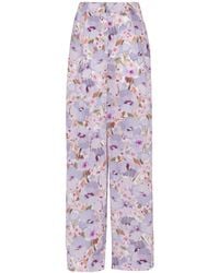 Balmain - Printed Poppy Flower Trousers - Lyst