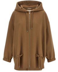 Max Mara - Wool Coat With Drawstring - Lyst