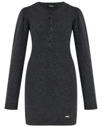 DSquared² - Long-Sleeved Knitted Dress - Lyst