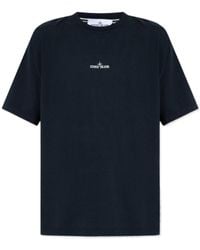 Stone Island - Logo Printed Crewneck T-Shirt - Lyst