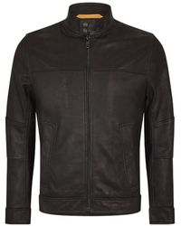 BOSS - Josep11 Leather Jacket - Lyst