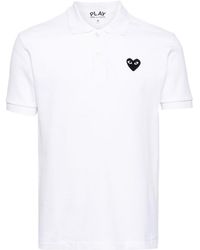 Comme des Garçons - Comme Des Garçons Play Logo-Appliqué Short-Sleeved Polo Shirt - Lyst