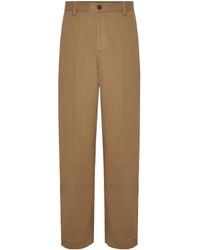 Maison Kitsuné - Maison Kitsuné Logo Embroidered Straight-Leg Chinos - Lyst