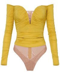 Elisabetta Franchi - Lightweight Crêpe Jersey Bodysuit - Lyst