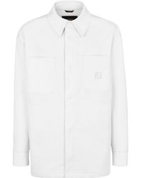 Fendi - Logo Embroidered Long Sleeved Jacket - Lyst