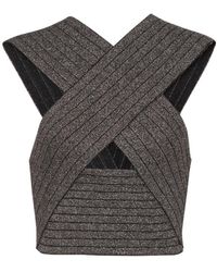 Balmain - Striped Knit Top - Lyst
