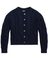 Polo Ralph Lauren - Cable-Knit Button-Up Cardigan - Lyst