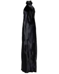 Galvan London - Pandora Halterneck Satin Gown - Lyst