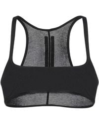 Rick Owens - Sleeveless Crew Neck Solid Color Crop Top - Lyst