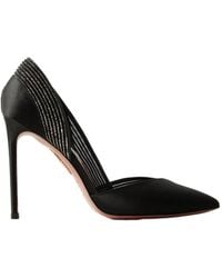 Aquazzura - Rhinestone Pointed-Toe Stiletto High Heels - Lyst