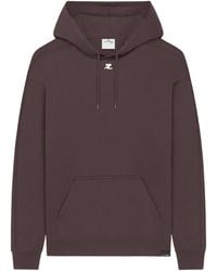 Courreges - Logo-Patch Cotton Hoodie - Lyst