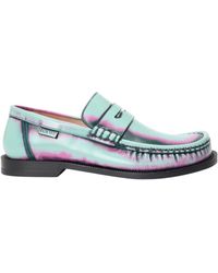 Loewe - Campo Brushed Loafers - Lyst