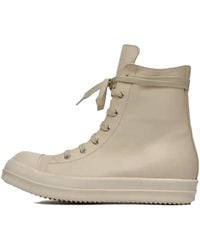 Rick Owens - Round Toe High-Top Sneakers - Lyst