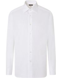 ZEGNA - Optical Structured Striped Centoventimila Cotton Shirt - Lyst