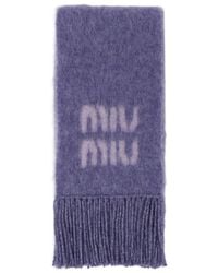 Miu Miu Mohair Beanie in Natural | Lyst