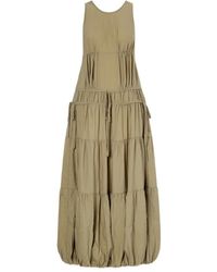 Co. - Pleated Knotted Satin Midi Dress - Lyst