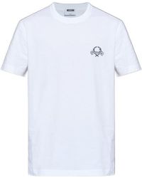 Moschino - Logo Embroidered Crewneck T-Shirt - Lyst