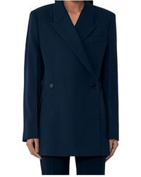 Jil Sander - Gabardine Double Breasted Blazer - Lyst