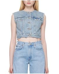 Agolde - Leo Cotton Denim Vest - Lyst