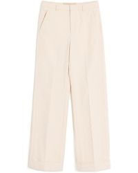 Valentino - Turn-Up Hem Wide Leg Pants - Lyst