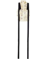 Erdem - Tie-Detail Cropped Embellished Satin Top - Lyst