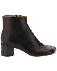 MM6 by Maison Margiela - Square Toe Ankle Boots - Lyst