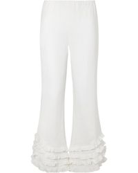 Posse - Ruffled Casual Pants - Lyst