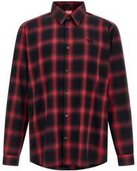 DIESEL - Check-Pattern Logo-Embroidered Shirt - Lyst