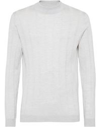 Brunello Cucinelli - Ribbed Turtleneck Long-Sleeved Jumper - Lyst