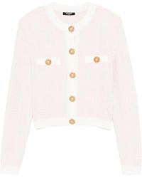 Balmain - Light Tweed Button Cardigan - Lyst