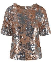 P.A.R.O.S.H. - P.A.R.O..H. Sequin Embellished Crewneck Top - Lyst