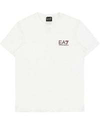 EA7 - Logo T-Shirt With Round Neck - Lyst