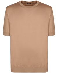 ZEGNA - Fine Knit Short-Sleeve T-Shirt - Lyst