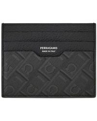 Ferragamo - Monogram-Print Card Slots - Lyst