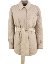 Fabiana Filippi - Quilted Casual Jacket With Tie-Waist - Lyst