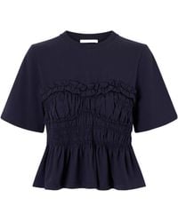 Cecilie Bahnsen - Short-Sleeved Pleated Top - Lyst