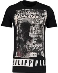 Philipp Plein - T-Shirt With Round Neck And Short Sleeves - Lyst