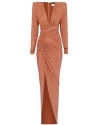 Alexandre Vauthier - Crystal V-Neck Long Dress - Lyst