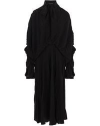 Balenciaga - Crinkled Silk Midi Dress - Lyst