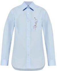 Moschino - Printed Long Sleeved Shirt - Lyst